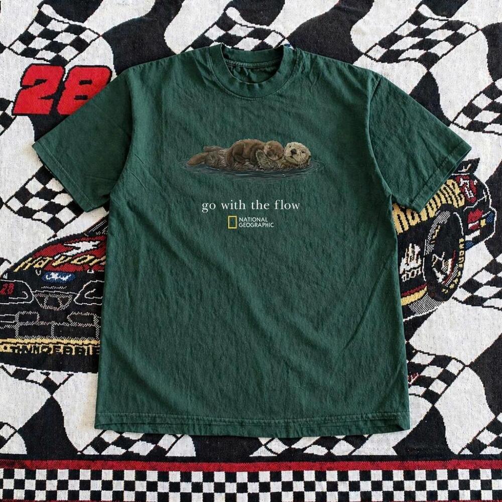 Green National Geographic Otter T-Shirt Tees